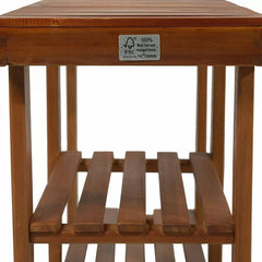 Shoe storage entryway bench Salamone 3-Tier Wood Storage Bench