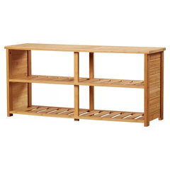 10-Pair Bamboo Shoe Storage Bench