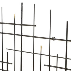 Metal Wall Décor A crosshatched design of varying line lengths