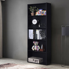 5-Shelf Storage Bookcase Modern Multi-Functional Display Cabinet