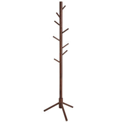 Dark Walnut 8 - Hook Freestanding Coat Rack Giving Your Home a Clean, Fresh Look The Moment you Walk Through The Door