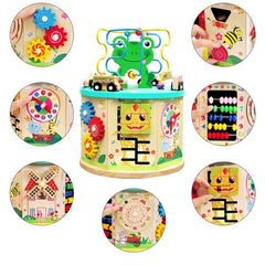 10-In-1 Activity Cube Toys Wooden Baby Activity Blocks Bead Maze Educational Toys For Kids Multi Play Activity Center Toys Boys Girls