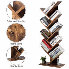 Geometric Bookcase Eight Open Shelves, Each Layer Can Store 3-4 Books, You Can Display Your Books or Your Favorite Exhibits