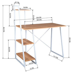 Writing Desk Give Your Workspace Wide Tabletop and an Open Shelving Unit on One Side Offer Ample Storage Space.