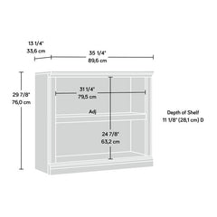 Select Cherry Standard Bookcase Two Open Shelves Provide Space to Display Books, Decorative Displays Fit Any Room, Office, or Living Room