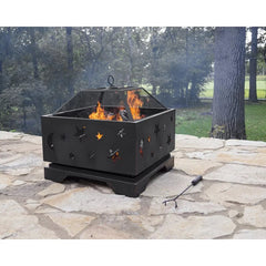 Thunderbolt Steel Wood Burning Fire Pit