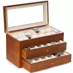 Wooden box 36 watch organizer