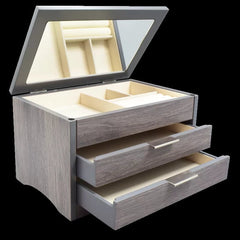 Wooden Jewelry Box Organizer With pullout drawers , for necklace rings and watches