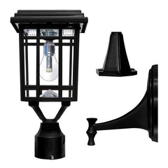 Dallon 14'' H Solar Powered Multi-Mount Lantern Head