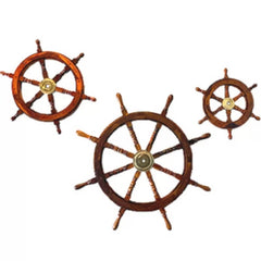 Brookvale Bilbao Ship Wheel Sculpture with Awe-inspiring Grand Nautical Decor