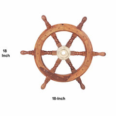 Brookvale Bilbao Ship Wheel Sculpture with Awe-inspiring Grand Nautical Decor