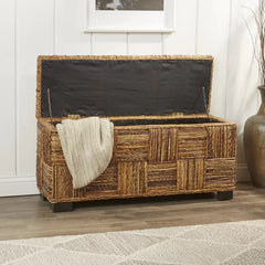 Cendejas Wicker Flip Top Storage Bench