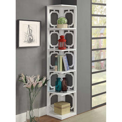 Bookcase Five Shelves on Which to Perch Books, Decorative Accents Perfect for Space Saving