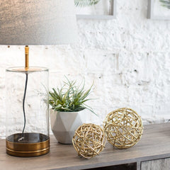 2 Piece Metal Sphere Sculpture Set Decorate your Coffee Table or Entryway Console Table with This 2-Piece Set of Decorative Orbs