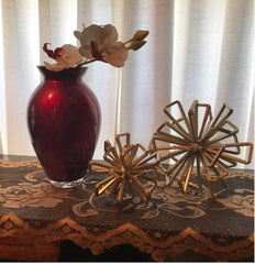 2 Piece Starburst Sculpture Set Great decor for Coffee Tables, Consoles, Mantels, and Shelves or Even an Office Paperweight