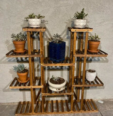 Multi-tier Plant Stand Open Shelves Provide Enough Room for the Natural Growth of Your Potted Plants 9 Tiers 17 Potted Plants