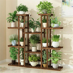 Multi-tier Plant Stand Open Shelves Provide Enough Room for the Natural Growth of Your Potted Plants 9 Tiers 17 Potted Plants