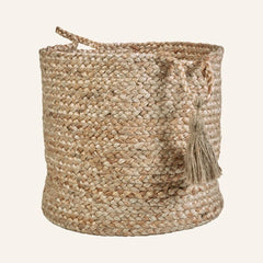 Rattan Basket  19" H x 19" W x 19" D Great Way to Keep Clutter Out of Sight, and are Easy to Move From Room to Room Look with a Boho Flair