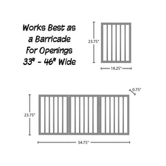 3-Panel Free Standing Pet Gate great blocking doorways, hallways and stairs Perfect for your Home