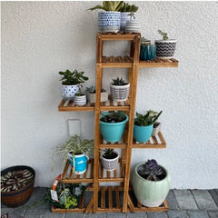 Rectangular Multi-Tiered Plant Stand Perfect for Space Saving Used as a Multiple Storage Display Shelf Rack for Sundries