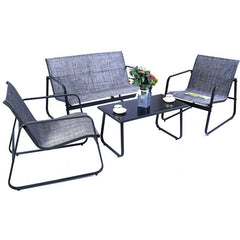 Virginio Metal 4 Pieces set - Person Seating Group ( Pillows Not Included)