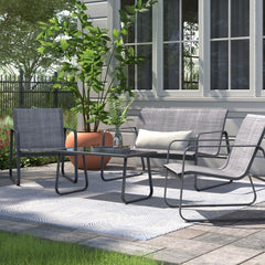 Virginio Metal 4 Pieces set - Person Seating Group ( Pillows Not Included)