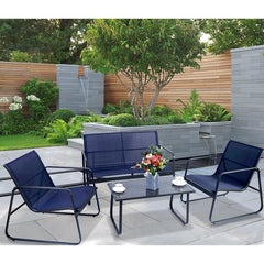 Virginio Metal 4 Pieces set - Person Seating Group ( Pillows Not Included)