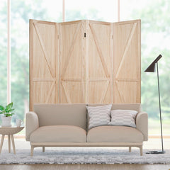 4 Panels Folding Wooden Room Divider