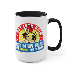 Funny Coffee Mug - Mugs with Sayings - Coworker Gift - I May Look Calm - Smooth Printed Design - Dishwasher Safe