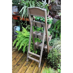 Wood Vertical Garden Three Shelves Display Your Potted Plants Wooden Plant Stand is Perfect for Outdoor