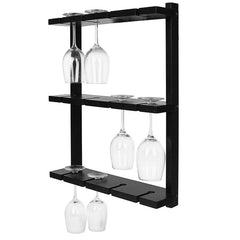 Wall Mounted Wine Glass Rack Wine Glass Holder Stores Glasses Upside Down Mounted on a Wall in The Bar or Kitchen