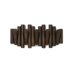 Walnut Solid Wood 5 Hook Wall Mounted Wall Hook Five Flip Down Hooks Picket is a Wall Mountable Hook