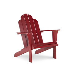 Red Selkirk Solid Wood Adirondack Chair Slightly Rounded Backrest For Optimal Comfort