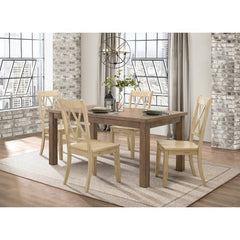 Set of 2 Solid Wood Cross Back Side Chair Perfect Perch To Enjoy a Meal While They Reinforce The Style Set By Your Dinner Chair