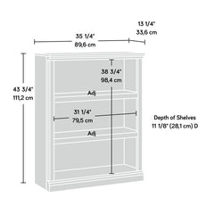 Cherry Hartman Standard Bookcase Stack Your Books in Style With This 3-Shelf Bookcase Adjustable Shelves