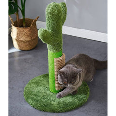 Cat Catcus Scratching Post Tree with Play Ball and Rubber Scratcher Green Protect Your Furnitur