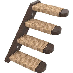 Skywin Cat Steps - Solid Rubber Wood Cat Stairs Great for Scratching and Climbing - Easy to Ins