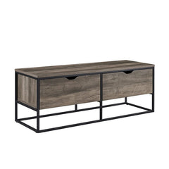 Gray Wash Drawers Storage Bench With Two Drawers Can Stow Away Bags and Hats Store Shoes Underneath the Drawers Within The Open Frame