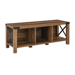 Reclaimed Barnwood Arsenault Cubby Storage Bench for Entryway Mudroom Living room  Rustic Furniture Style Decor