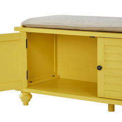 Nautical Yellow Indialantic Function and Flair Velvet Cabinet Storage Bench Living Room Stationary Furniture Decor