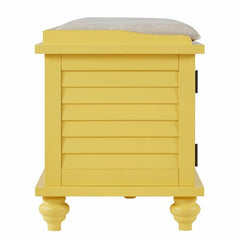 Nautical Yellow Indialantic Function and Flair Velvet Cabinet Storage Bench Living Room Stationary Furniture Decor