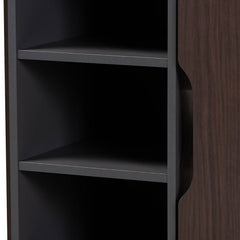 Dark Brown 15 Pair Shoe Storage Cabinet Easily Organize your Entryway with the Generous Shelving of the Idina Shoe Cabinet Five Open Shelves