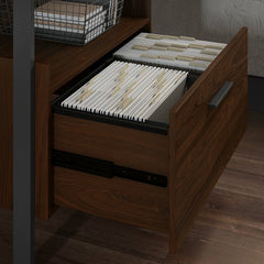 1-Drawer Lateral Filing Cabinet The Drawer Opens on Smooth Full-Extension Ball Bearing Slides for Easy Access to Contents