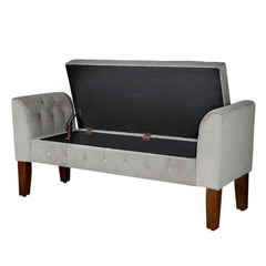 Upholstered Flip Top Storage Bench Suitable for Spare Throws or Pillows, Books, Magazines or Toys Bed Bench, Entryway Bench