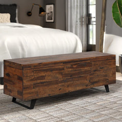 Wood Flip Top Storage Bench Coffee Table Trunk is a Versatile Piece That Can Create Storage All Around your Home