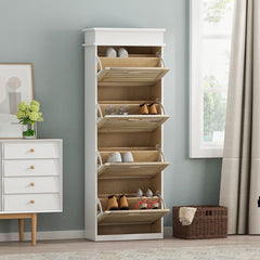 16 Pair Shoe Storage Cabinet Shoe Organization Compartments Provide Space to Place at Least 16 Pairs of Shoes