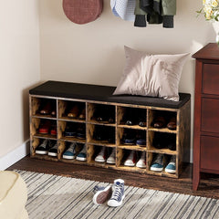 15 Pair Shoe Storage Bench Ideal for Flip Flops, Flats, Sandals, Kids’ and Women’s Shoes. Besides Shoes Pairs Scattering your Entryway