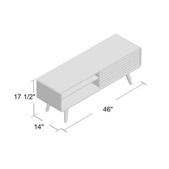 TV Stand for TVs up to 50" TV Stands & Entertainment Centers Bring Mid-Century Modern Into your Living Room with this Low-Profile TV Stand
