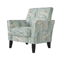 Sky Blue Multi Paisley Polyester Arm Accent Chairs Added To Your Living Room, Den, Or Office, This Armchair Boasts A Versatile Design