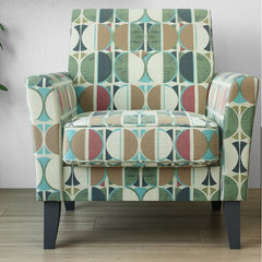 Arm Accent Chairs  Green Modern Half Moon Print Added To Your Living Room, Den, Or Office, This Armchair Boasts A Versatile Design